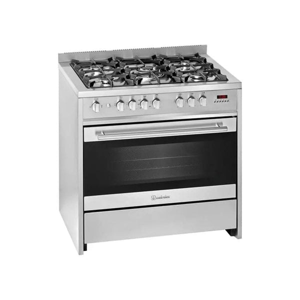 Meireles 90cm Freestanding Gas Electric Stove - Stainless Steel.