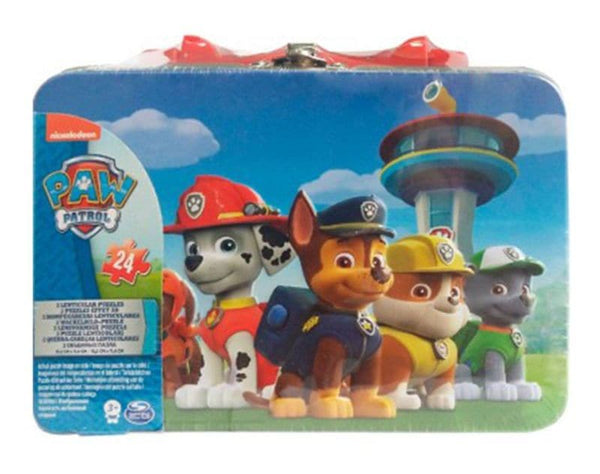 Paw Patrol Lent Puzzle In Mini Tin With Handle.