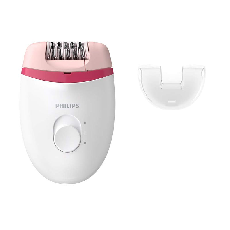 Philips Satinelle Essential Corded Compact Epilator - White/Pink