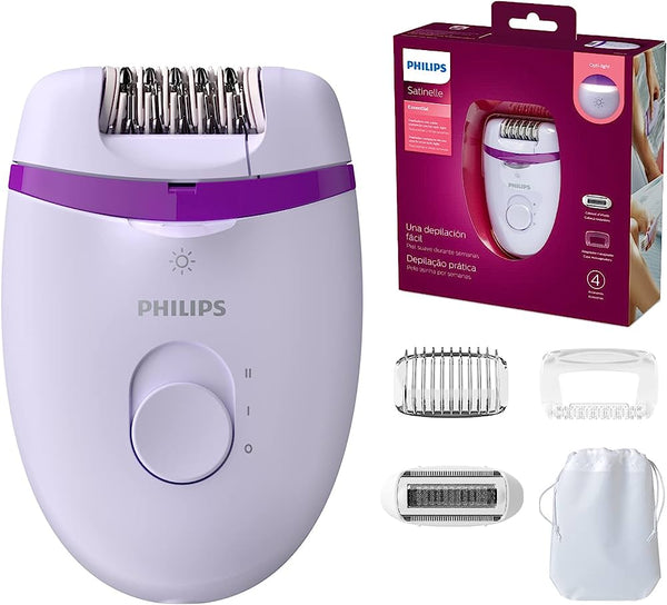 Philips Satinelle Essential Epilator W/OPTI & 4 Accessories