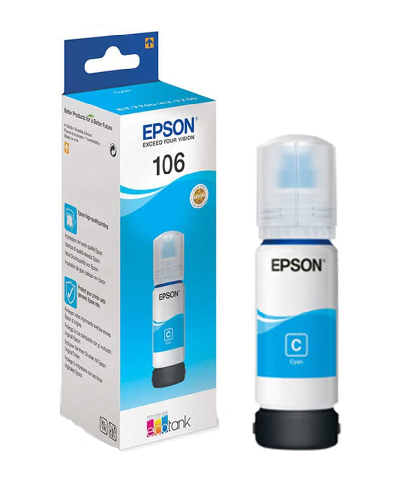 EPSON 106 EcoTank Cyan ink bottle