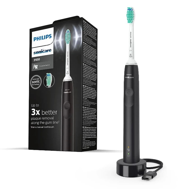 Philips Sonicare 3100 Series Sonic Electric Toothbrush - Black