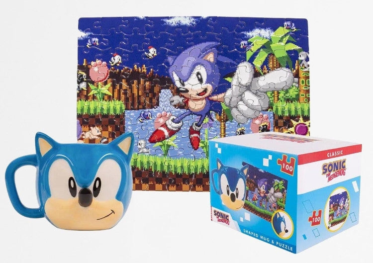 SONIC SHAPED MUG AND PUZZLE SET