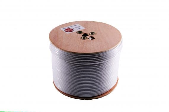 Cable Rg6 White (300mt) 64 Braid.