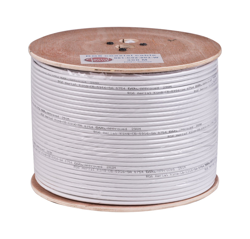 Cable Rg6 White (300mt) 64 Braid.