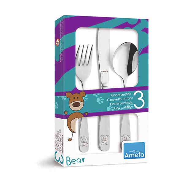 Teddy Kiddies Cutlery 3pce Set.