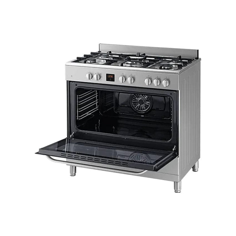 Samsung 95l 90 Cm 5 Gas Burner Cooker - Stainless Steel.