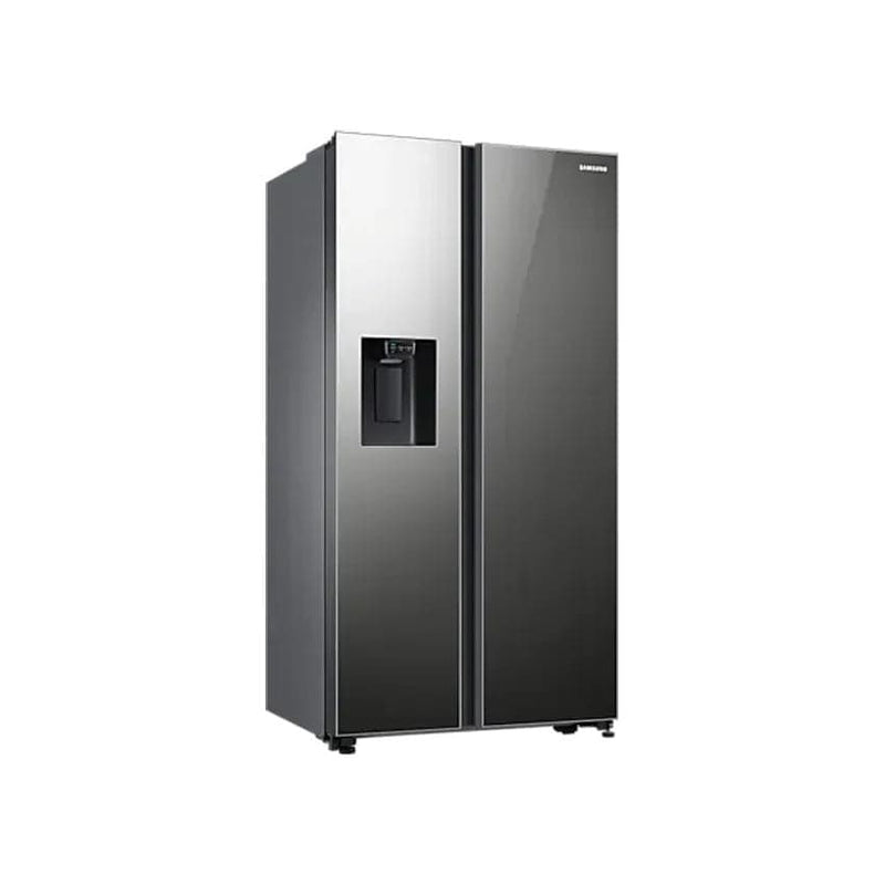 Samsung 617L Side By Side Fridge With Auto Icemaker & Dispenser - Mirror Black.