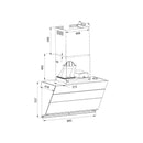 Falco 90cm Slanted Glass Extractor.