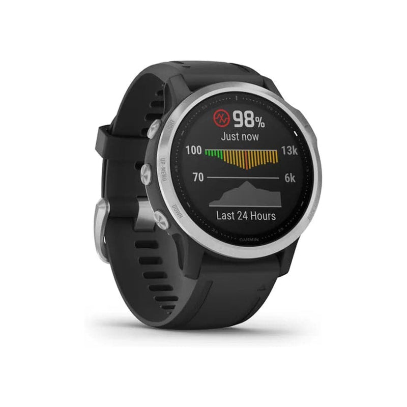 Garmin Fēnix® 6s 42mm Standard Edition - Silver With Black Band.