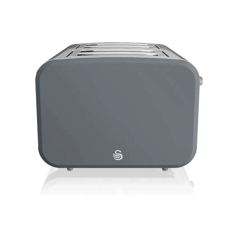 Swan Nordic 4 Slice Stainless Steel Toaster - Slate Grey.