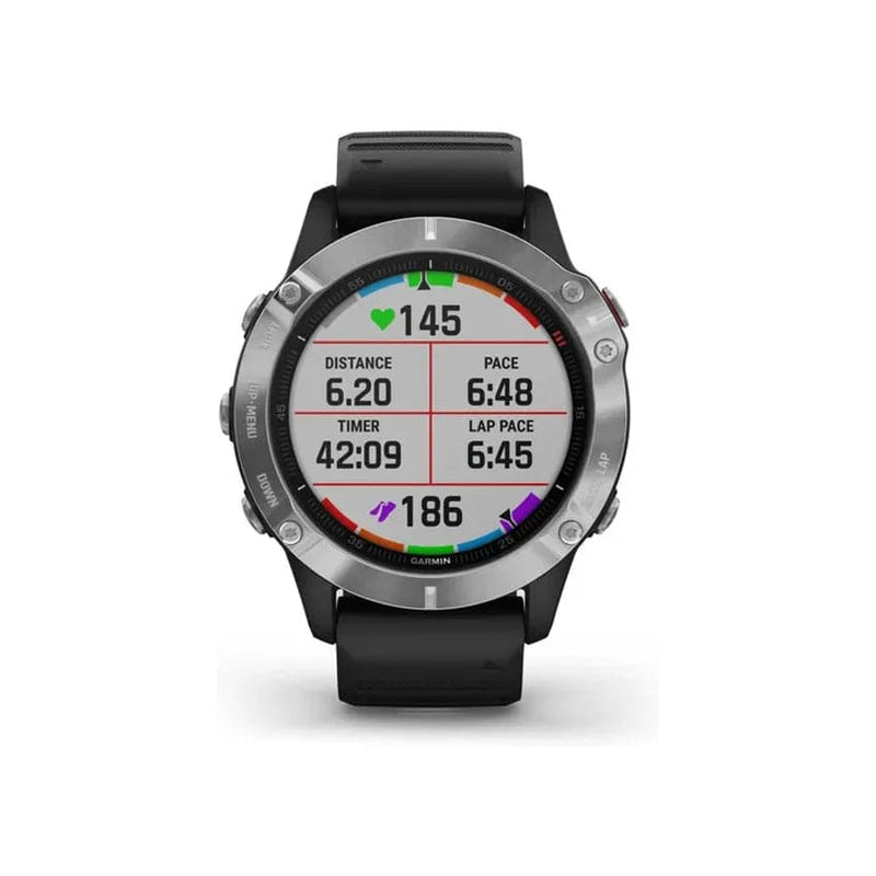 Garmin Fēnix® 6 47mm Standard Edition - Silver With Black Band.