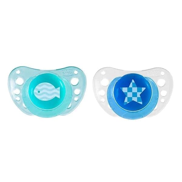 Physio Air Soother 6-12 Months Blue 2 Pieces + Case.