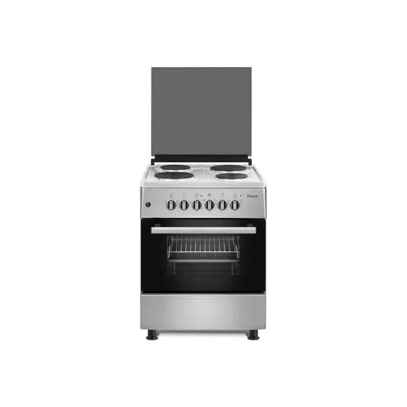 Ferre 60cm 4 Electric Burner Electric Oven - Inox Silver.