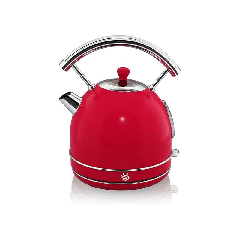 Swan Retro Dome Cordless Kettle & 2 Slice Toaster - Red.