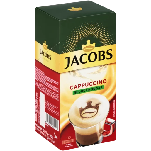 Jacobs Instant Cappuccino Reduced Sugar x5.