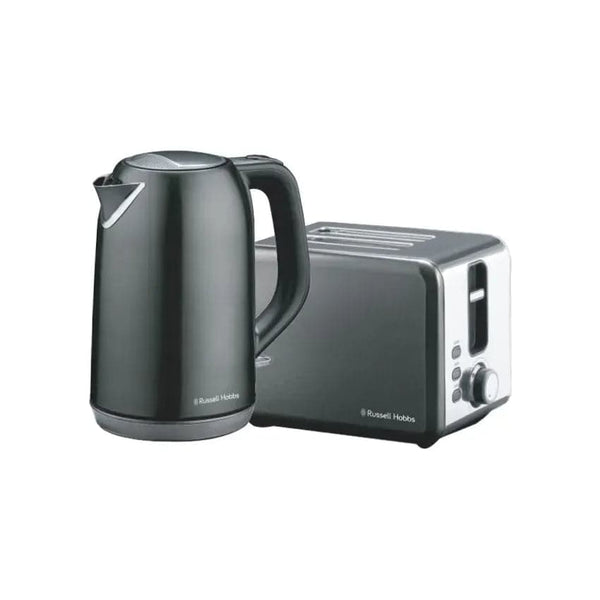 Russell Hobbs Kettle And Toaster - Stainless Steel Dark Pack.