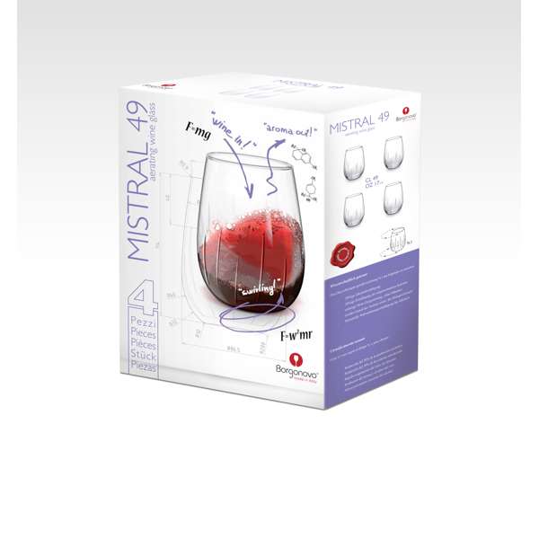 Mistral Wine Aerating Stemless 490ml.