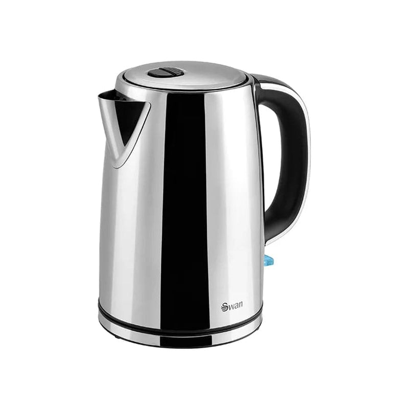 Swan Classic Cordless Kettle & 4 Slice Toaster - Polished Stainless Steel.