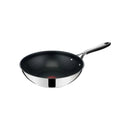 Jamie Oliver By Tefal Kitchen Essential 28cm Wok Pan - Stainless Steel.