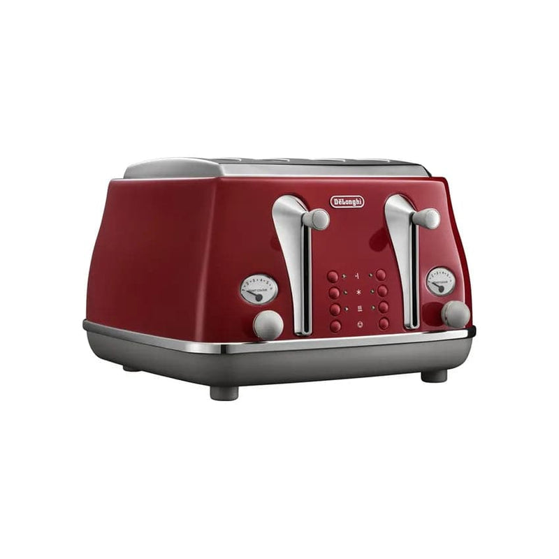 De'longhi Icona Capitals 4 Slice Toaster - Tokyo Red.