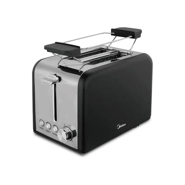 Midea 2 Slice Toaster With Toaster Rack - Black.