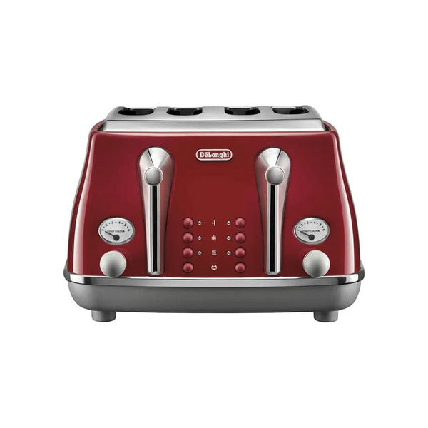 De'longhi Icona Capitals 4 Slice Toaster - Tokyo Red.