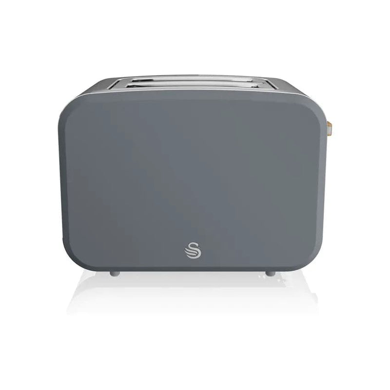 Swan Nordic 2 Slice Stainless Steel Toaster - Slate Grey.