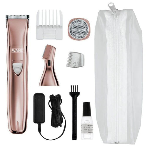 Wahl Rechargeable Rose Gold 9 Piece Ladies Trimmer Kit Grooming Kit.