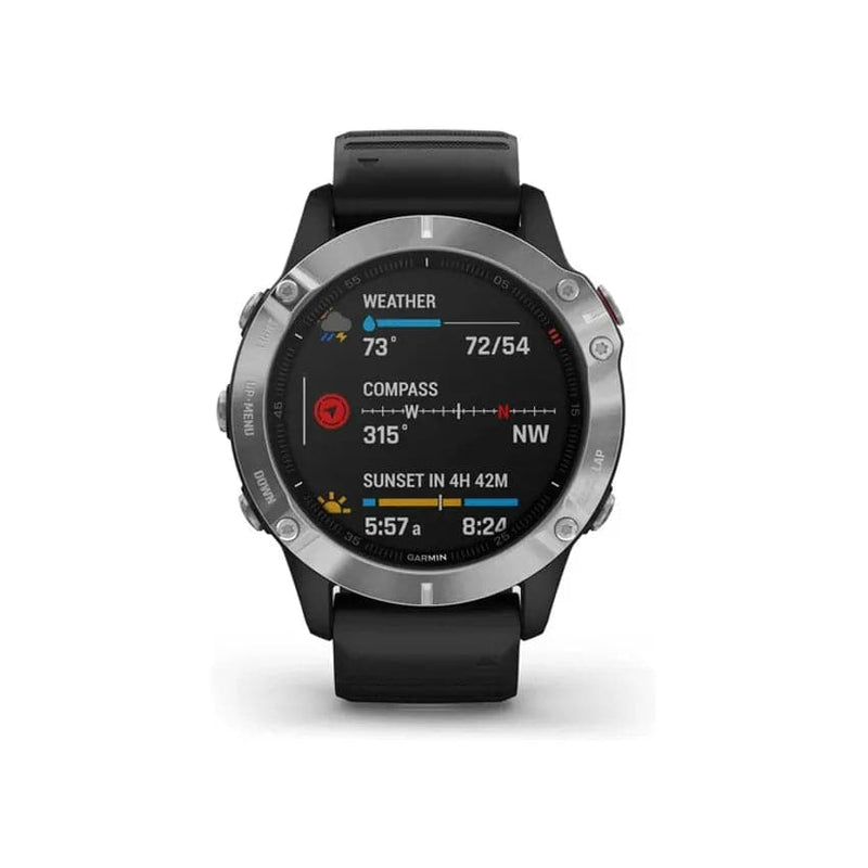 Garmin Fēnix® 6 47mm Standard Edition - Silver With Black Band.