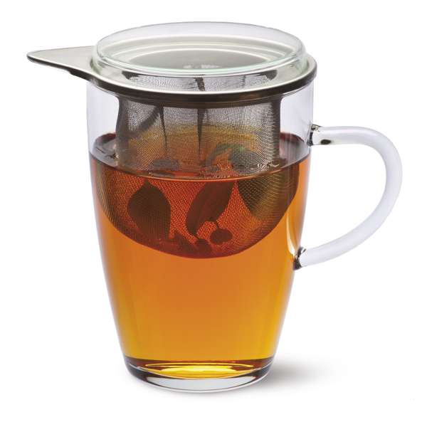 Simax Tea Glass With Metal Strain.