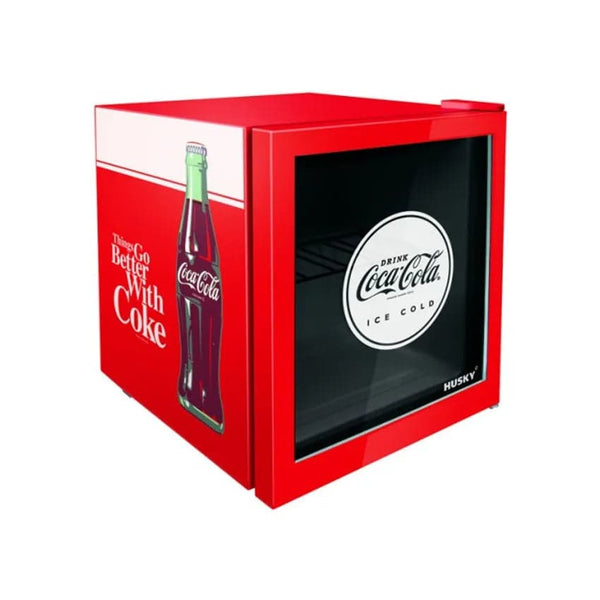 Husky Coca Cola 46L Counter-top Bar Fridge With Glass Door - Red.