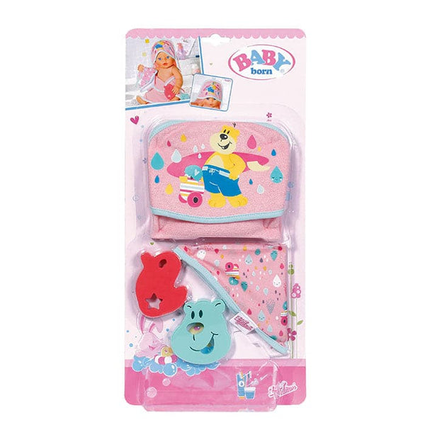 Baby Born Bath Hooded Towel Set.