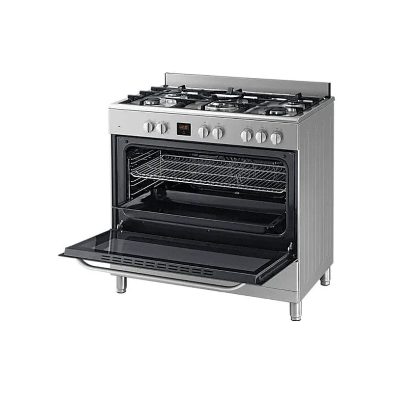 Samsung 95l 90 Cm 5 Gas Burner Cooker - Stainless Steel.