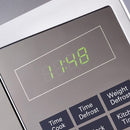 30L Electric Silver Microwave With Mirror Finish.