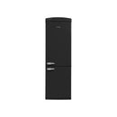 Meireles Retro Top Fridge Bottom Freezer - Black.