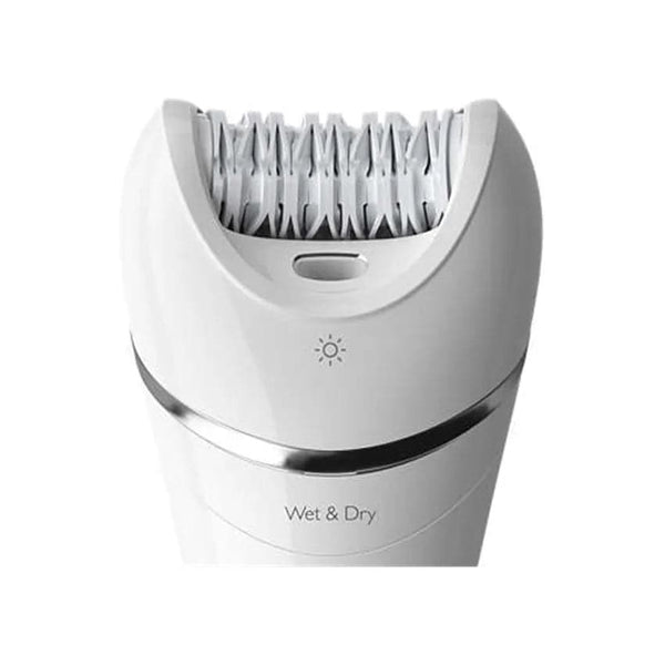 Philips Wet & Dry Epilator Series 8000 With 3 Accessories - White.