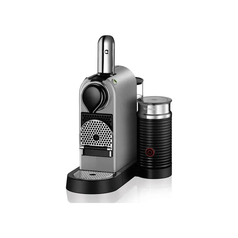 Nespresso Citiz Automatic Espresso Machine With Aeroccino Milk Frother - Silver + Free Coffee Voucher.