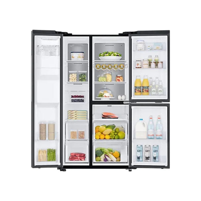 Samsung 602L 3 Door Fridge/freezer With Water Dispenser - Black.