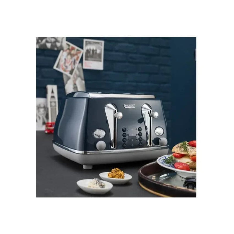 De'longhi Icona Capitals 4 Slice Toaster - London Blue.