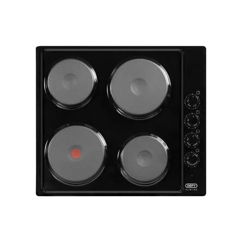 Defy Slimline Solid Hob With Control Switches - Black.