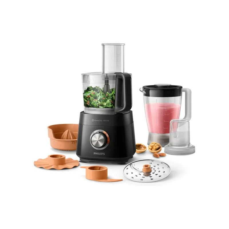 Philips 850w Viva Collection Compact Food Processor - Black.