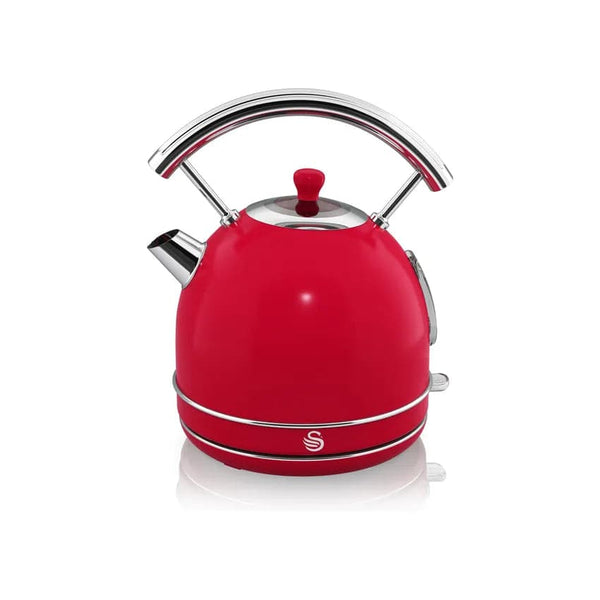 Swan 1.7L Retro Dome Cordless Kettle - Red.