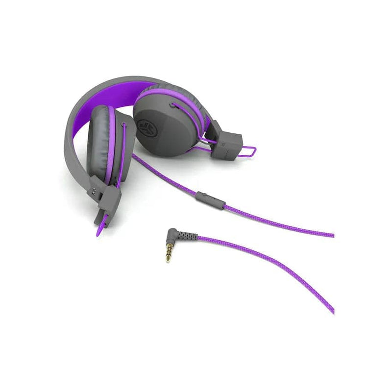 JLAB Jbuddies Studio On-ear Kids Headphones - Graphite / Purple.