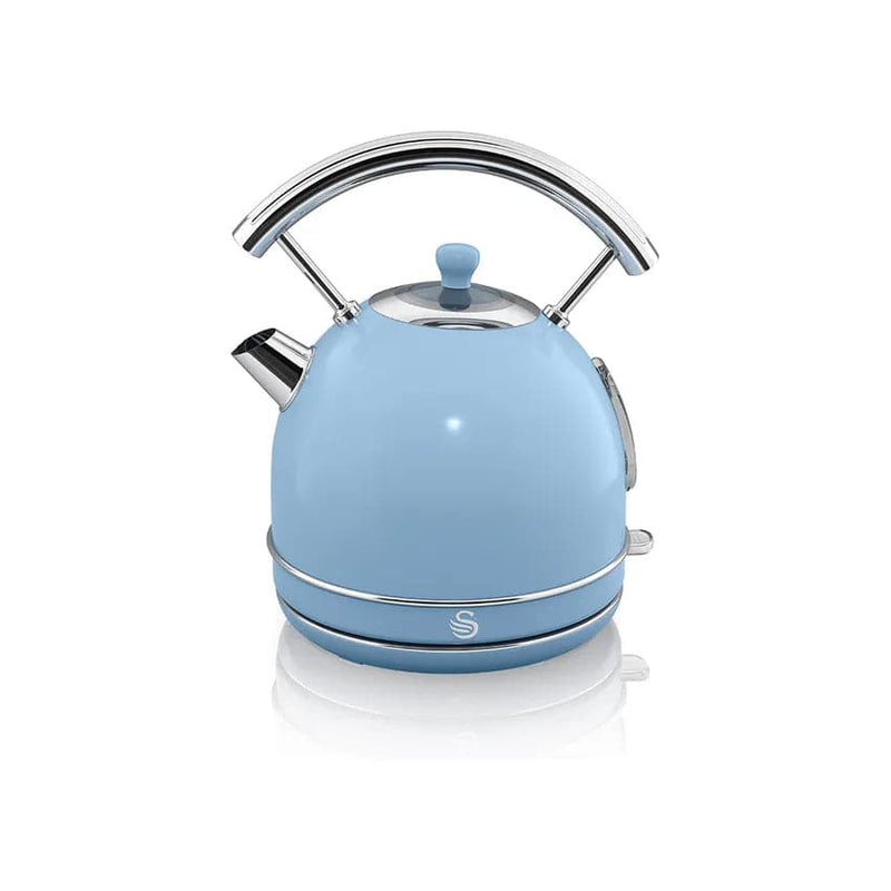 Swan Retro Dome Cordless Kettle & 2 Slice Toaster - Blue.