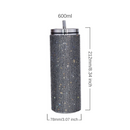 Rhinestone Decor Double Walled Stainless Steel Insulated 600ml Tumbler With Straw - Black