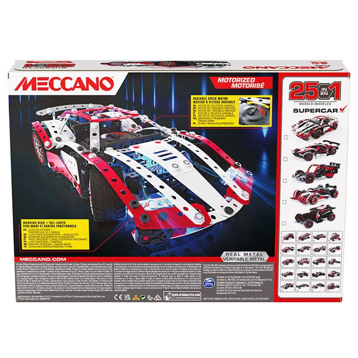 Meccano 25-in-1 Model Supercar.