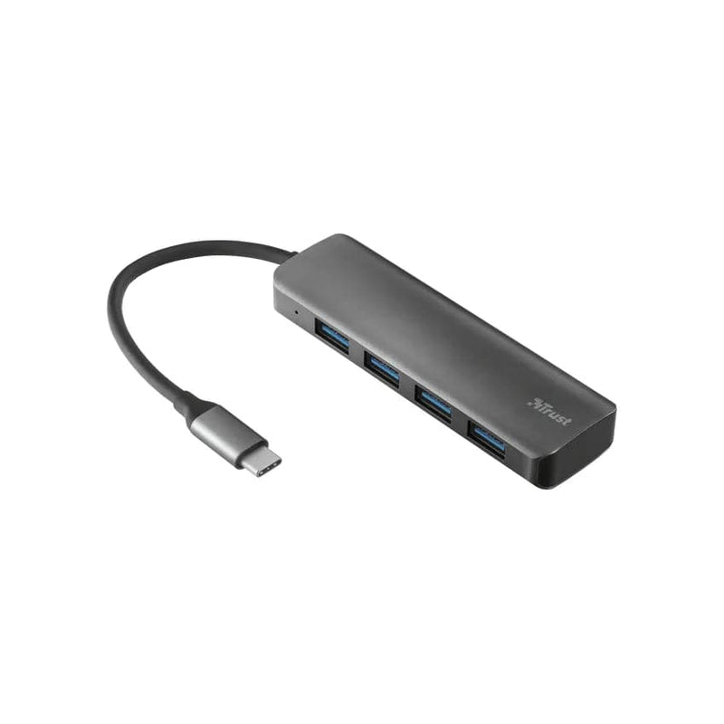 Trust Office Halyx Aluminium Usb-c To 4-port Usb-a 3.2 Hub.