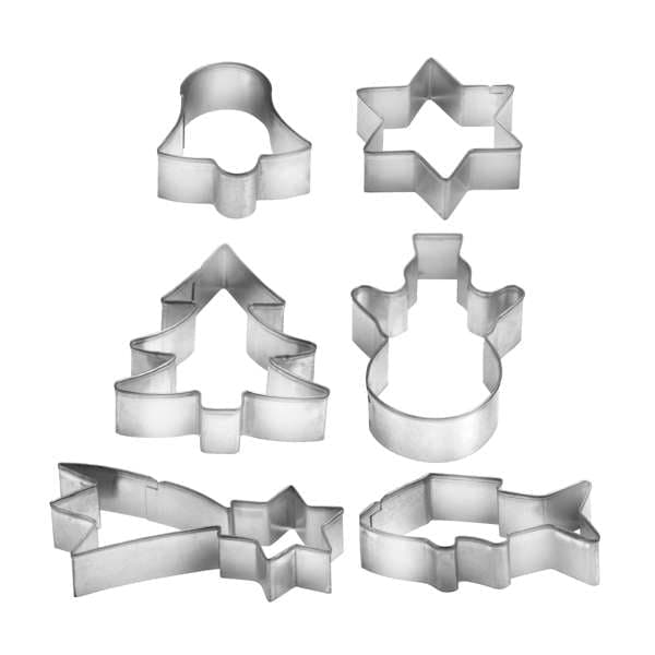 Tescoma 6 Christmas Cookie Cutters on Ring.