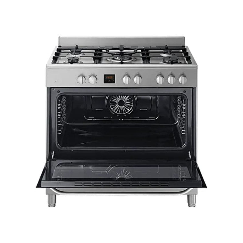 Samsung 95l 90 Cm 5 Gas Burner Cooker - Stainless Steel.